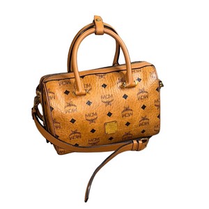 MCM Cognac Visetos Satchel